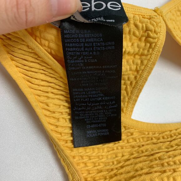 Bebe Bodycon Dress Womens PS Petite Small Sunflower Textured Cutout Back Fitted - Picture 10 of 14